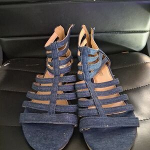 Women's Blue Strappy Sandals